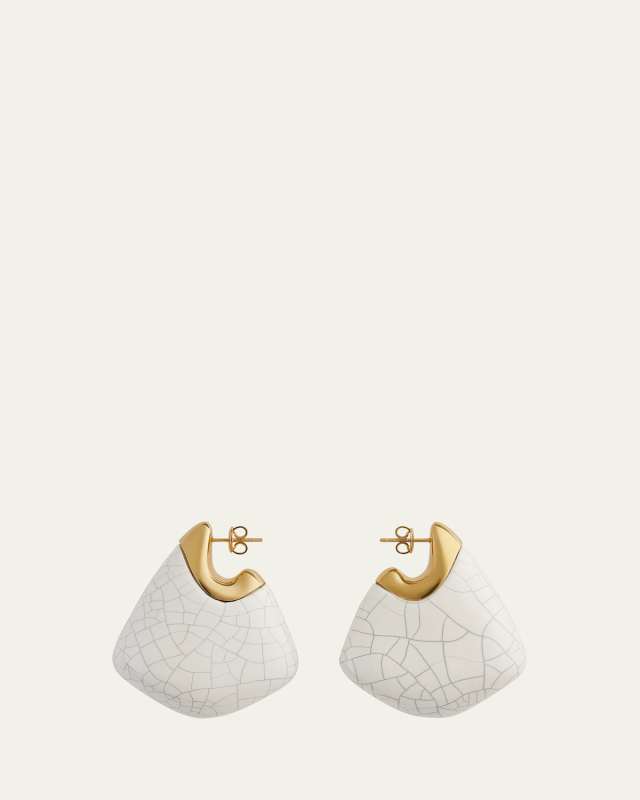 Large Fin Ceramic Earrings